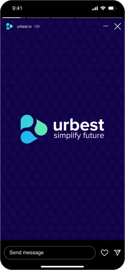 Urbest mobile app screen — onboarding