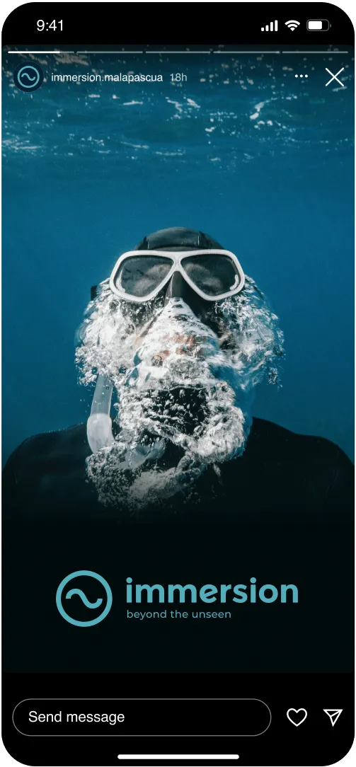 Immersion brand application — social media design