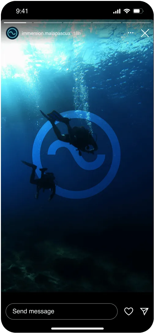 Immersion brand application — social media design