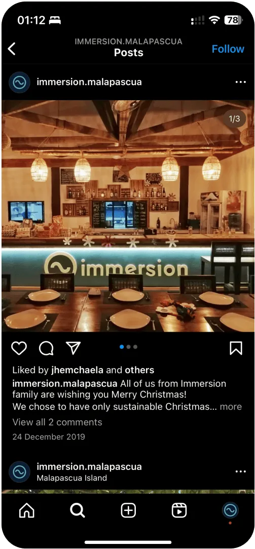 Immersion brand application — social media design