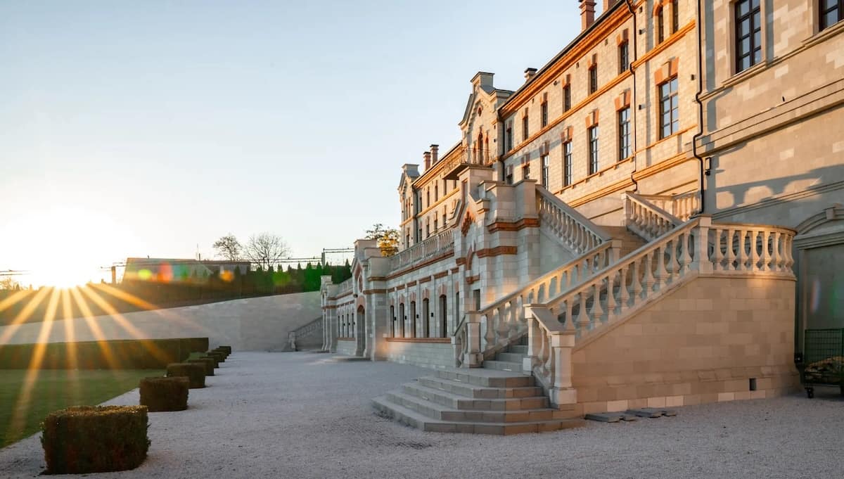 Castel Mimi rebranding — brand lockup on estate imagery