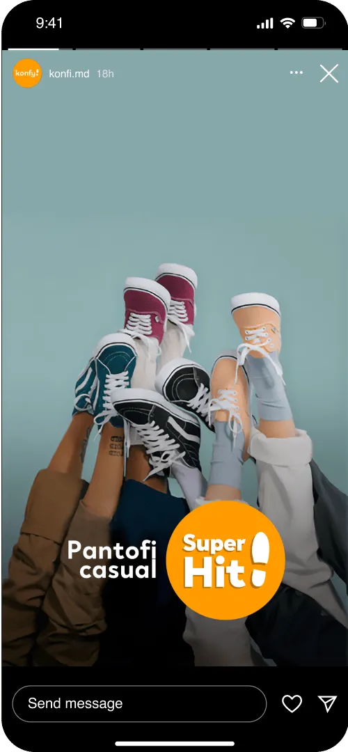 Konfy social media branding — post design