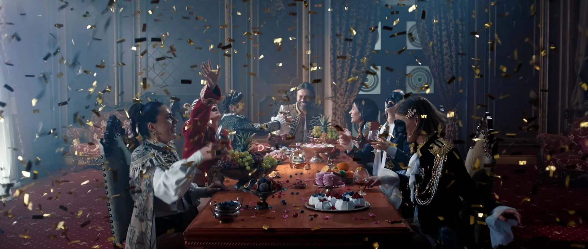Still frame from the Cuza Vodă TV commercial "Set the tone for the celebration"