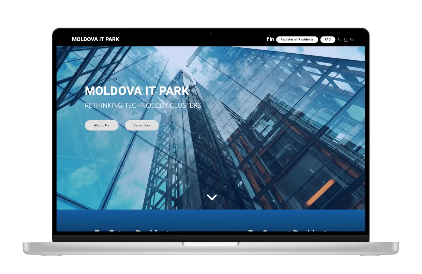 The previous MITP website homepage